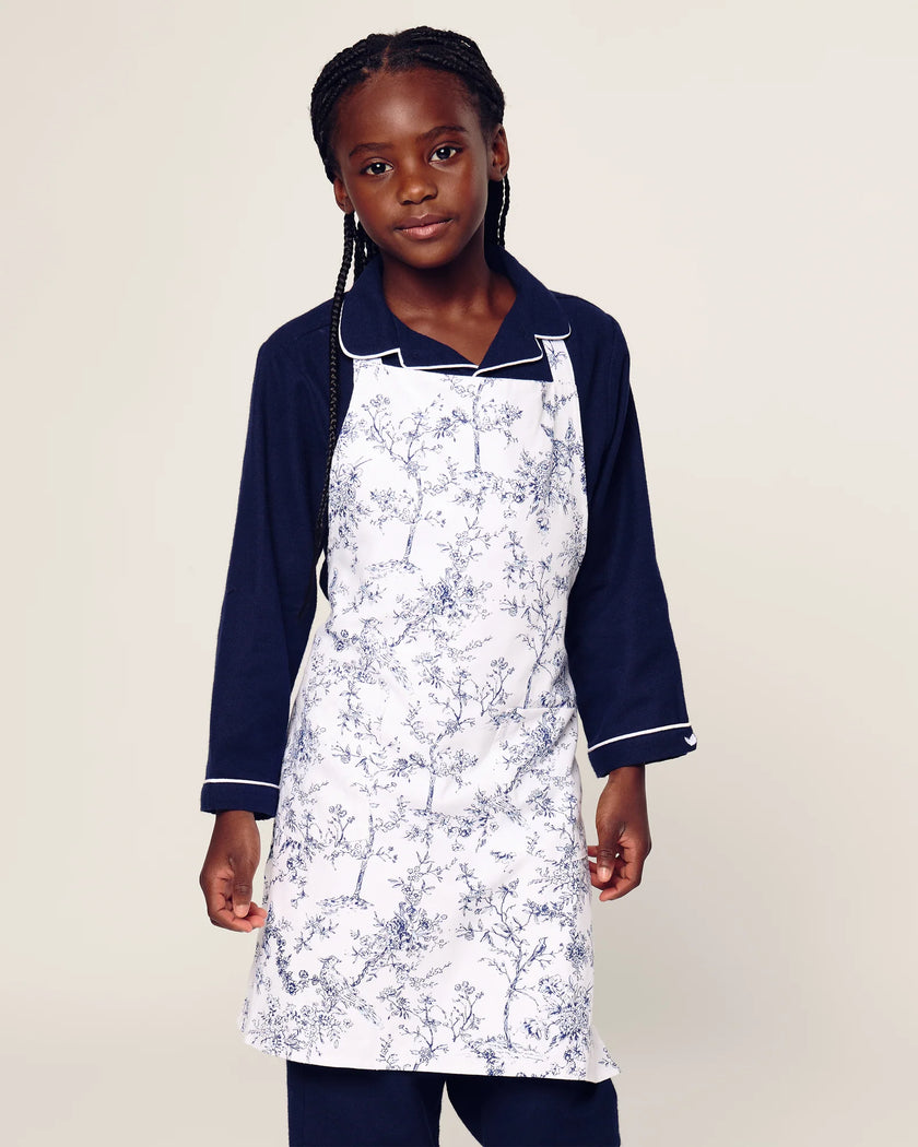 Petite Plume Kids Apron in Timeless Toile