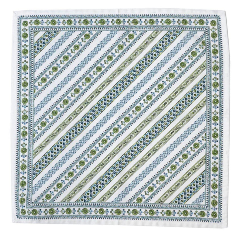 Juliska Villa Seville Stripe Napkin - Green