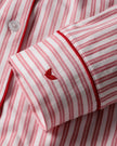 Petite Plume Women’s Long Pima Pajama Set - Antique Red Ticking