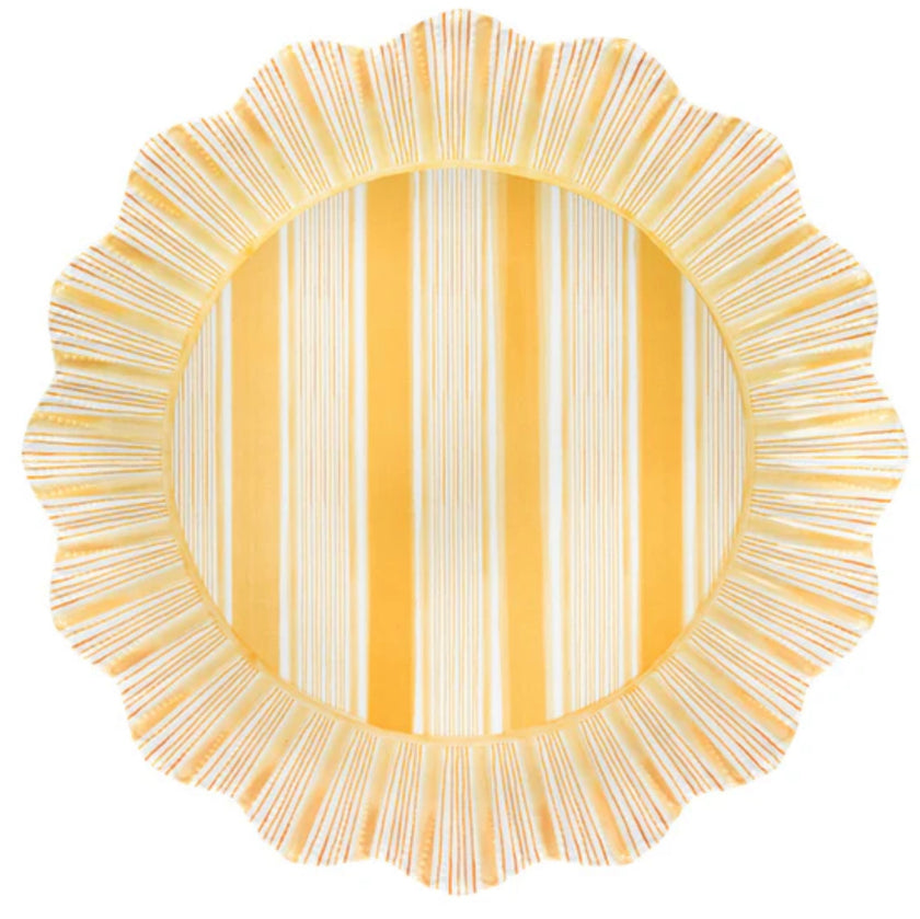Juliska Sunshine Cabana Stripe Dinner Plate S/4 - Melamine