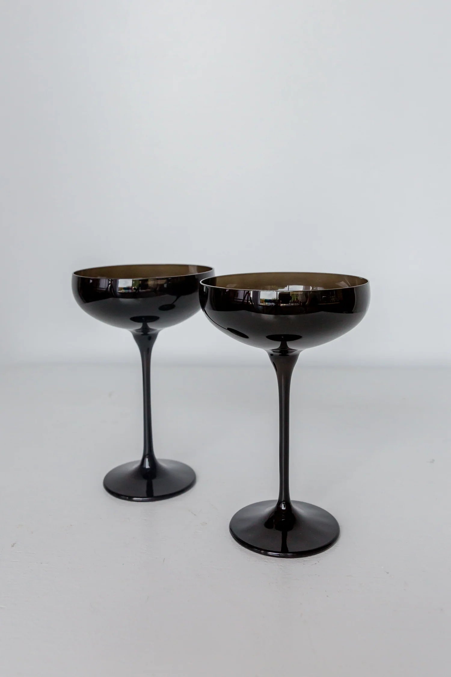 Estelle Colored Champagne Coupe - Black Onyx