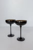 Estelle Colored Champagne Coupe - Black Onyx