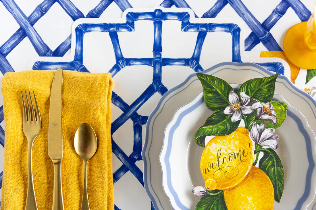 Hester & Cook Die Cut Bamboo Placemat - Blue