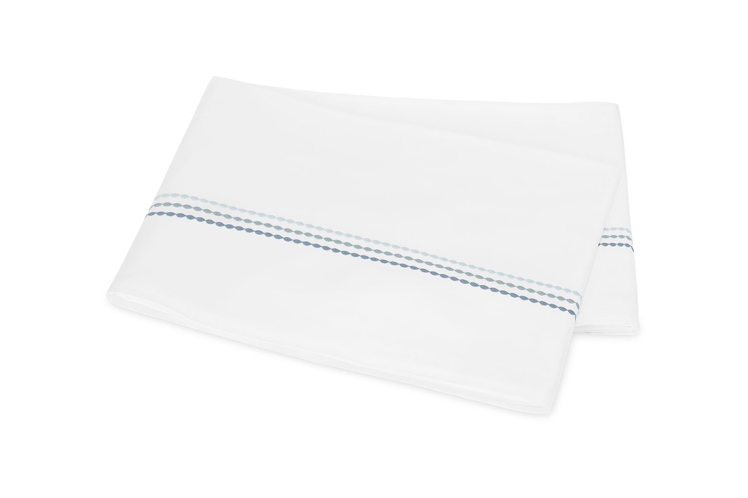 Matouk Amara Triple Pearl Flat Sheet - Hazy Pool