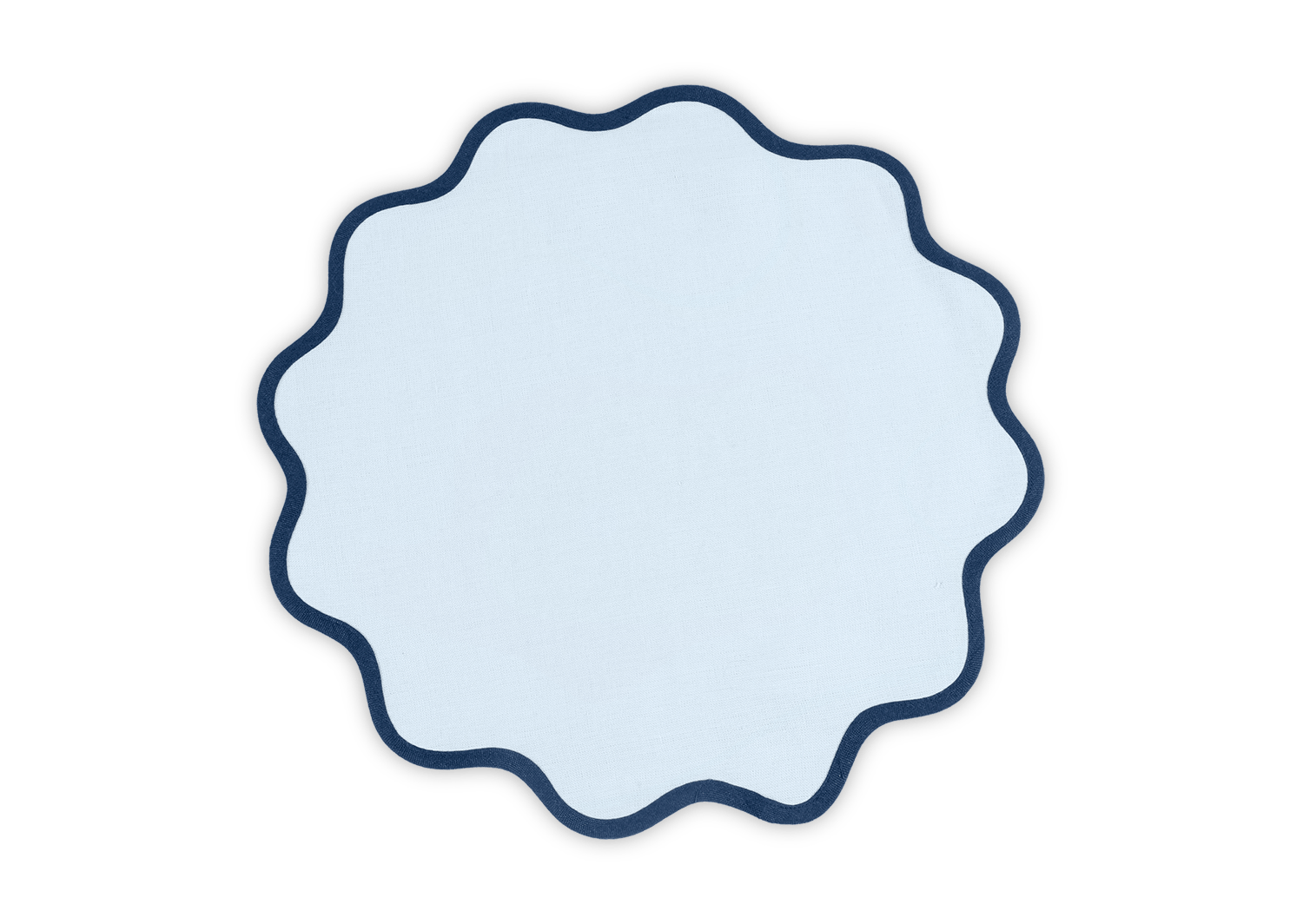 Matouk Scallop Edge Placemat - set of 4 - Blue/Navy