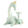 Herend Decorative Mother and Baby Giraffe - Keylime