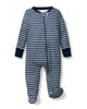 Petite Plume Baby Pima Romper - Navy Stripe