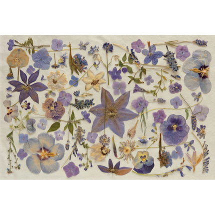 Hester & Cook Periwinkle Pressed Petals Paper Placemat