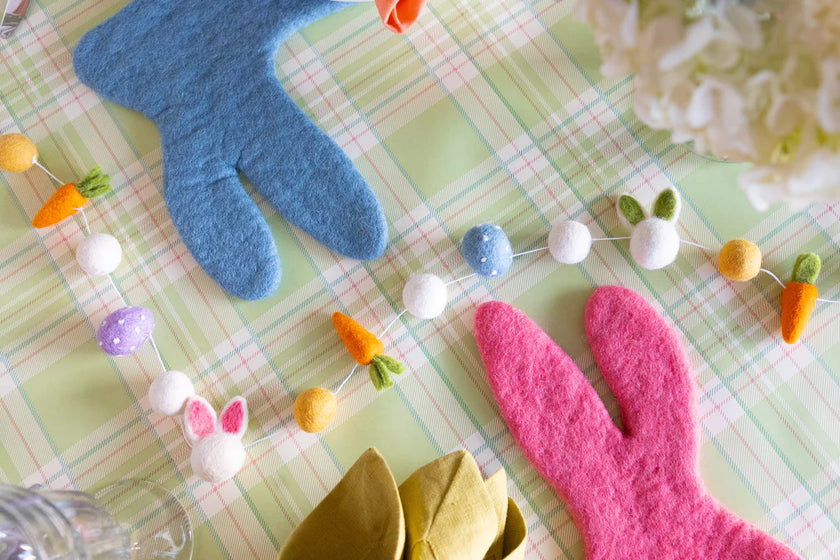 Hester & Cook Felt Bunny Placemat - Cornflower Blue