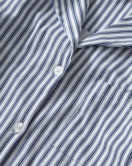 Petite Plume Olivia Short Set Pima Pajama Set - Navy French Ticking