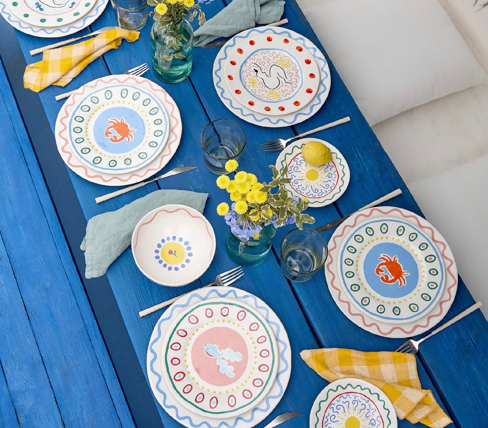 Costa Nova Summer Bliss Salad Plate - Mermaid