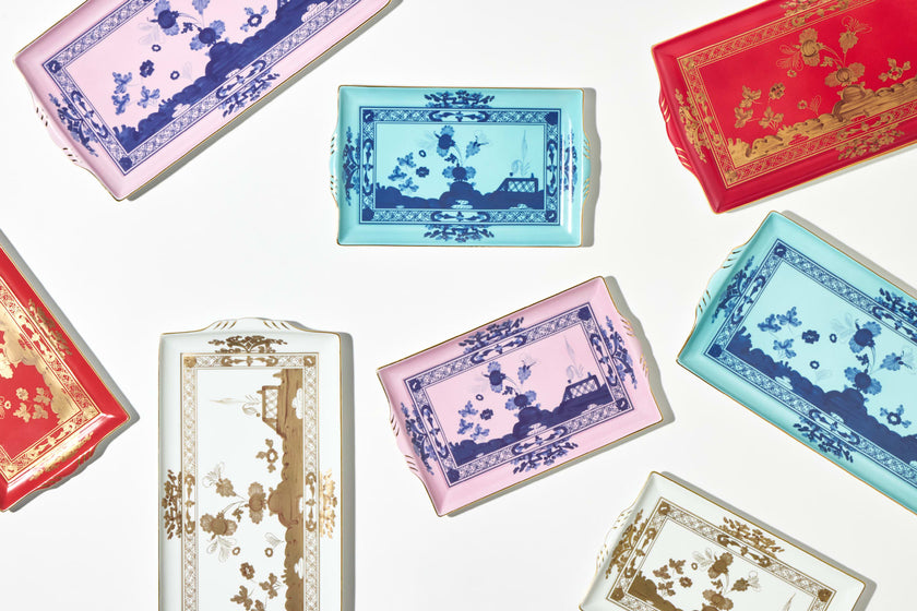 Ginori Oriente Italiano Large Rectangular Tray - Azalea