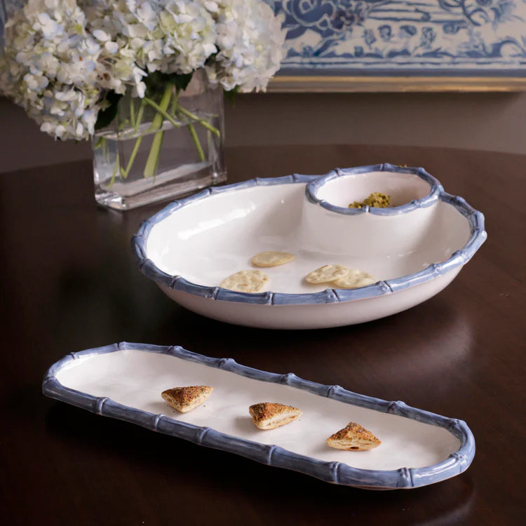 Beatriz Ball Vida Bamboo Blue Baguette Platter- Melamine