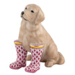 Herend Decorative Rainy Day Retriever - Raspberry