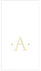 Caspari White Pearl Airlaid Single Initial Guest Towel Napkins - 24 Per Box