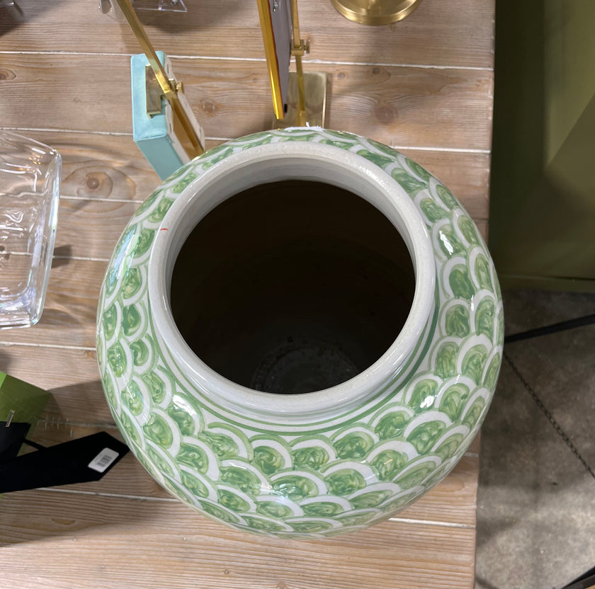 Legends of Asia Mint Green Fishscale Urn