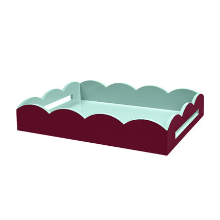 Addison Ross 17x13 Two Tone Scalloped Tray