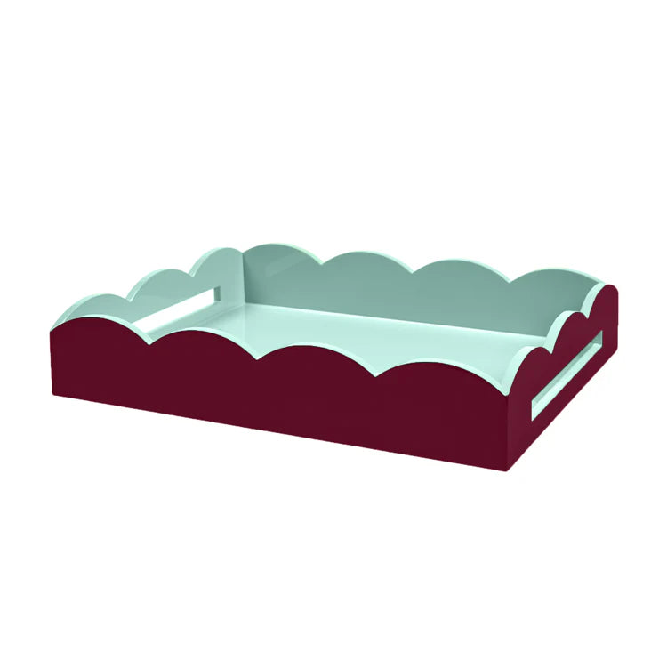 Addison Ross 17x13 Two Tone Scalloped Tray