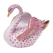 Herend Decorative Swan - Raspberry