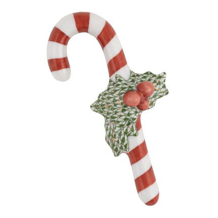 Herend Decorative Candy Cane - Forest Green