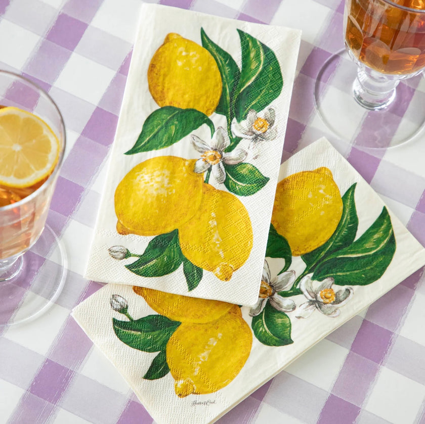 Hester & Cook Lemons Paper Guest Napkins