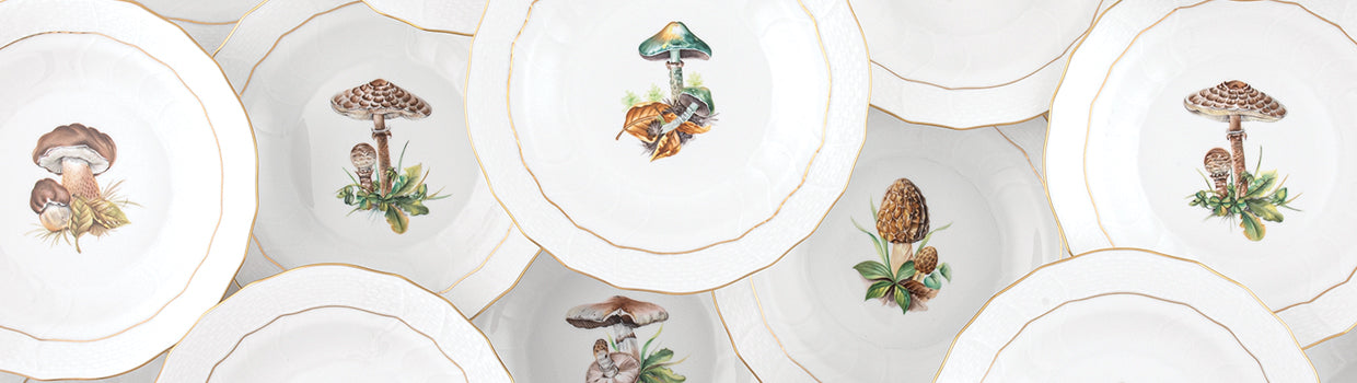 Herend Mushroom Luncheon Plate - Motif #10