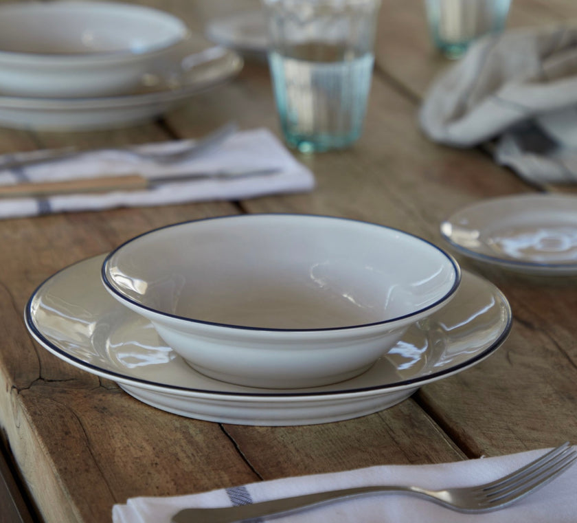 Costa Nova Beja Pasta Bowl - White/Blue