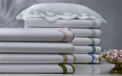 Matouk Mirasol Flat Sheet - Hazy Blue