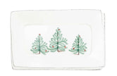 Vietri Lastra Holiday Small Rectangular Tray