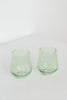 Estelle Stemless Wine Glasses - Mint Green