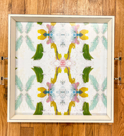 Amanda Carol Dogwood Square Serving Tray