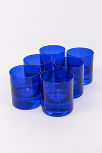 Estelle Colored Rocks Glasses- Royal Blue