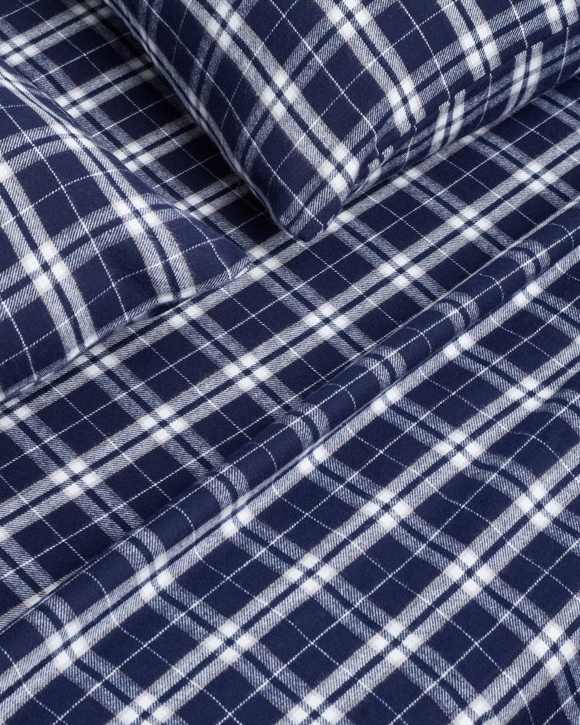 Petite Plume Flannel Bed Sheets - Oxford Tartan
