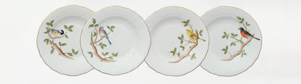 Herend Songbird Dessert Plate - Chickadee