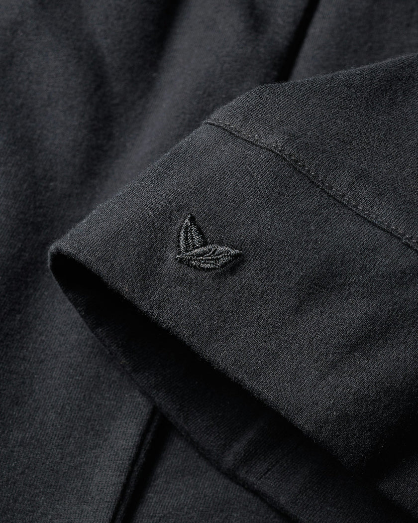 Petite Plume Olivia Wide Leg Pima Pajama Set - Black