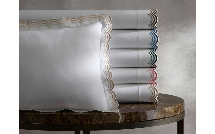 Matouk Stella Duvet Cover - Mocha