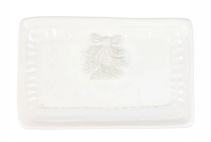 Vietri Pietra Natale Rectangular Wreath Tray