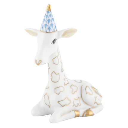 Herend Decorative Party Giraffe - Blue