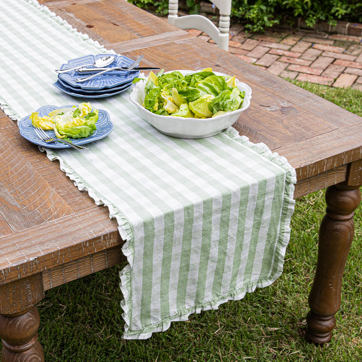 Juliska Gingham Ruffle 18