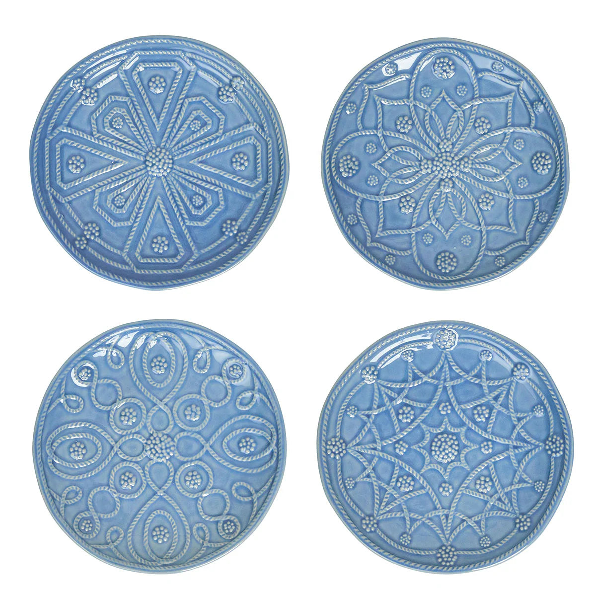 Juliska Jardins Du Monde Side/Cocktail Plate S/4 - Chambray