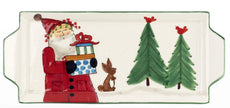 Vietri Old St. Nick Rectangular Handled Platter