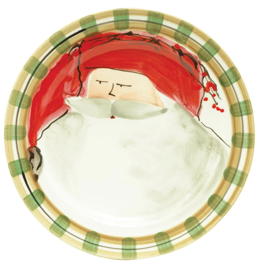 Vietri Old St. Nick Round Salad Plates - Set of 4
