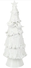Vietri Foresta Large White Tree with Red Birds & Star
