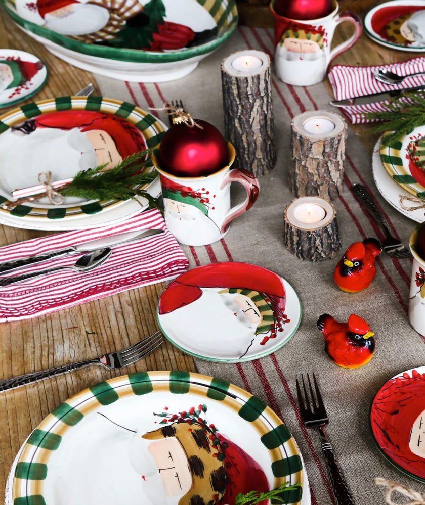 Vietri Old St. Nick Square Salad Plates - Set of 4