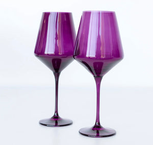 Estelle Colored Wine Glasses- Amethyst