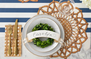 Hester & Cook Die-Cut Rattan Weave Placemat