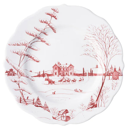 Juliska Country Estate Winter Frolic Dinner Plate - Ruby