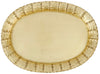 Vietri Florentine Basketweave Gold Large Oval Tray