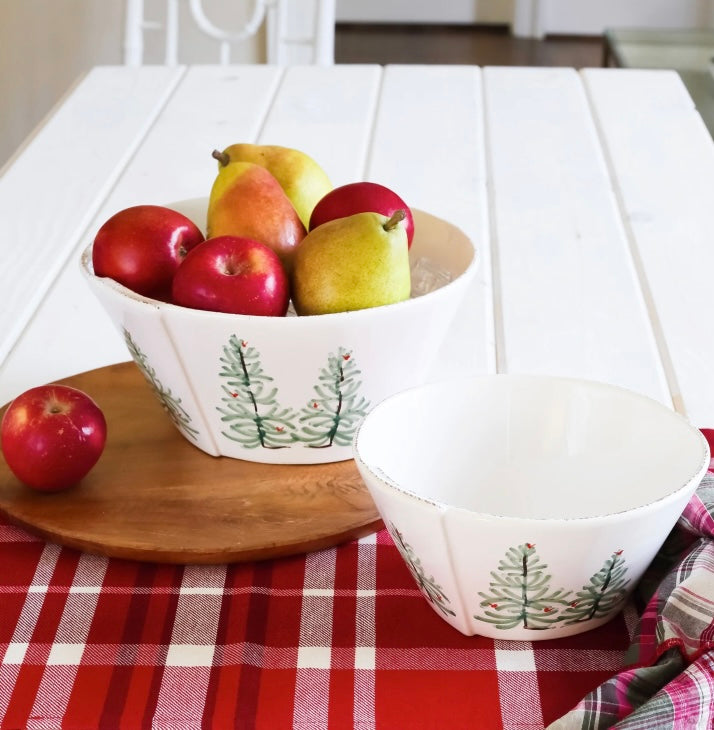 Vietri Lastra Holiday Medium Stacking Serving Bowl