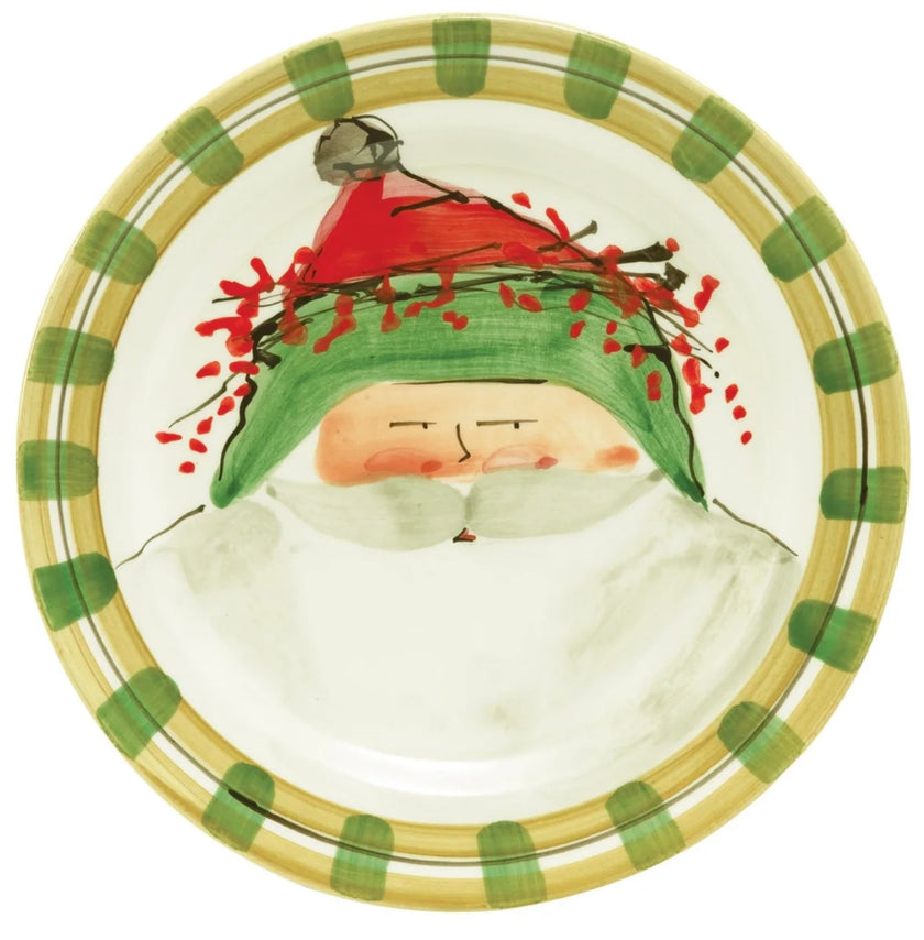 Vietri Old St. Nick Round Salad Plates - Set of 4